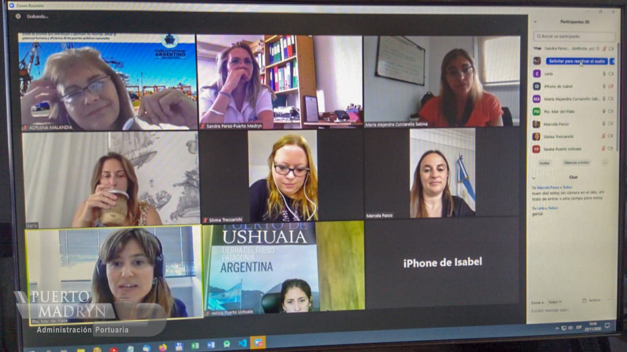 Puerto Madryn: Por primera vez se reunió en forma virtual la Subcomisión de Género del Consejo Portuario Argentino