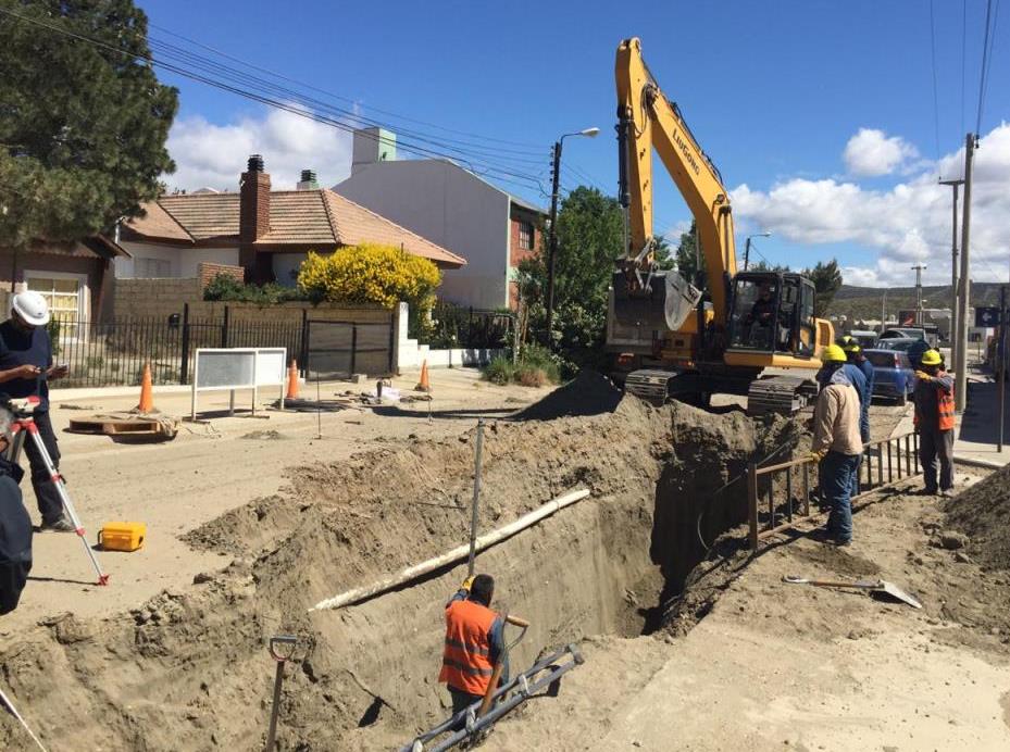 El Gobierno del Chubut avanza con la obra de terminación del desagüe pluvial zona sur de Rada Tilly
