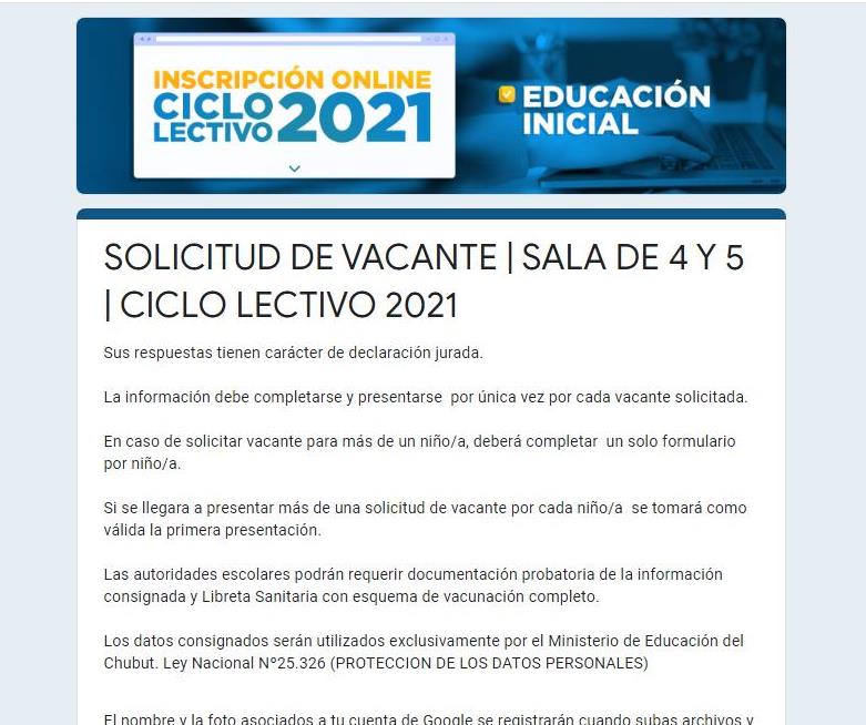 Comenzó el proceso de solicitud de vacantes del ciclo lectivo 2021 para salas de 4 y 5 años y ya hubo más de 2.500 pedidos