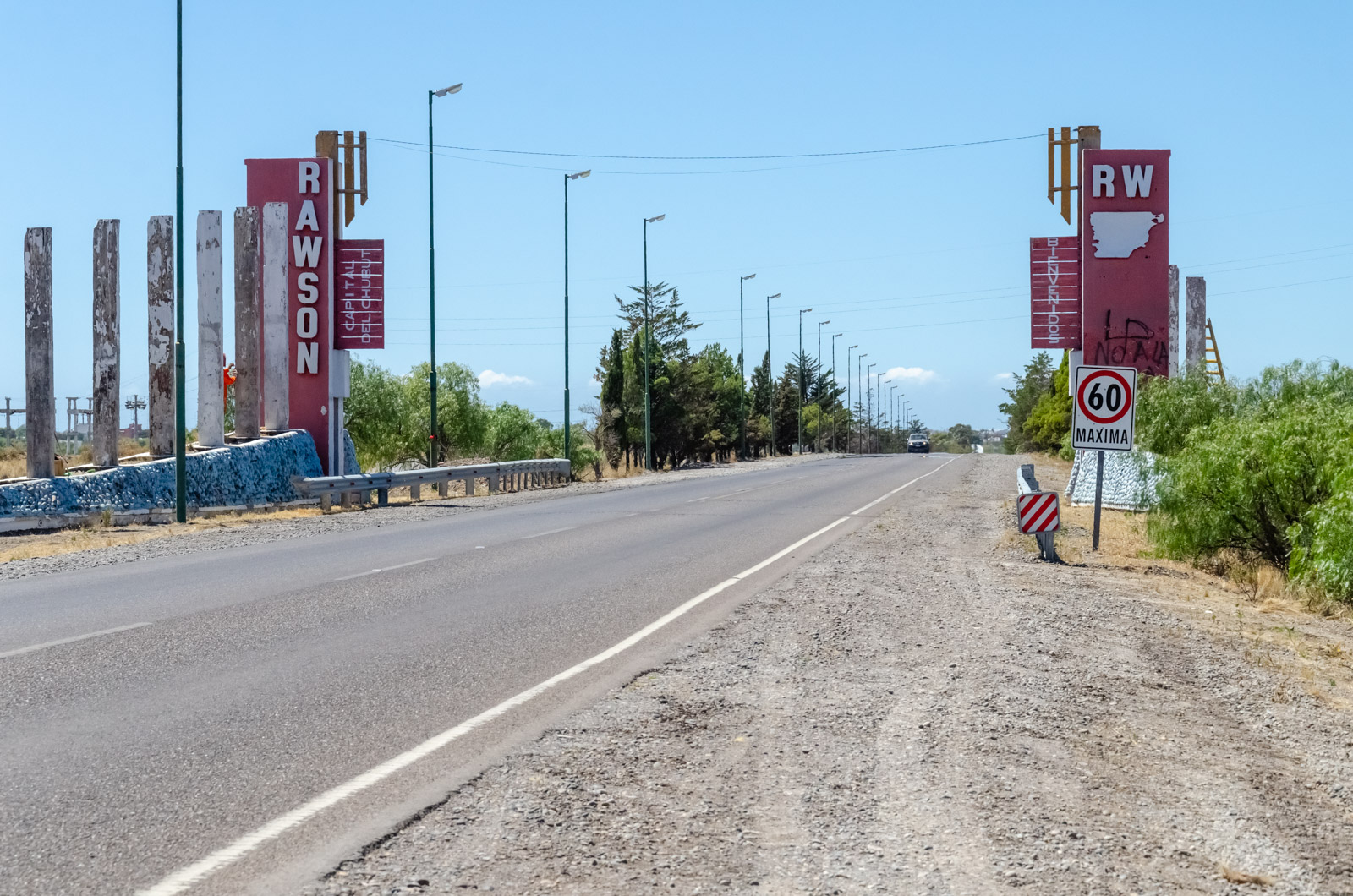 El municipio de Rawson ejecuta plan de remodelación integral de la avenida Libertad