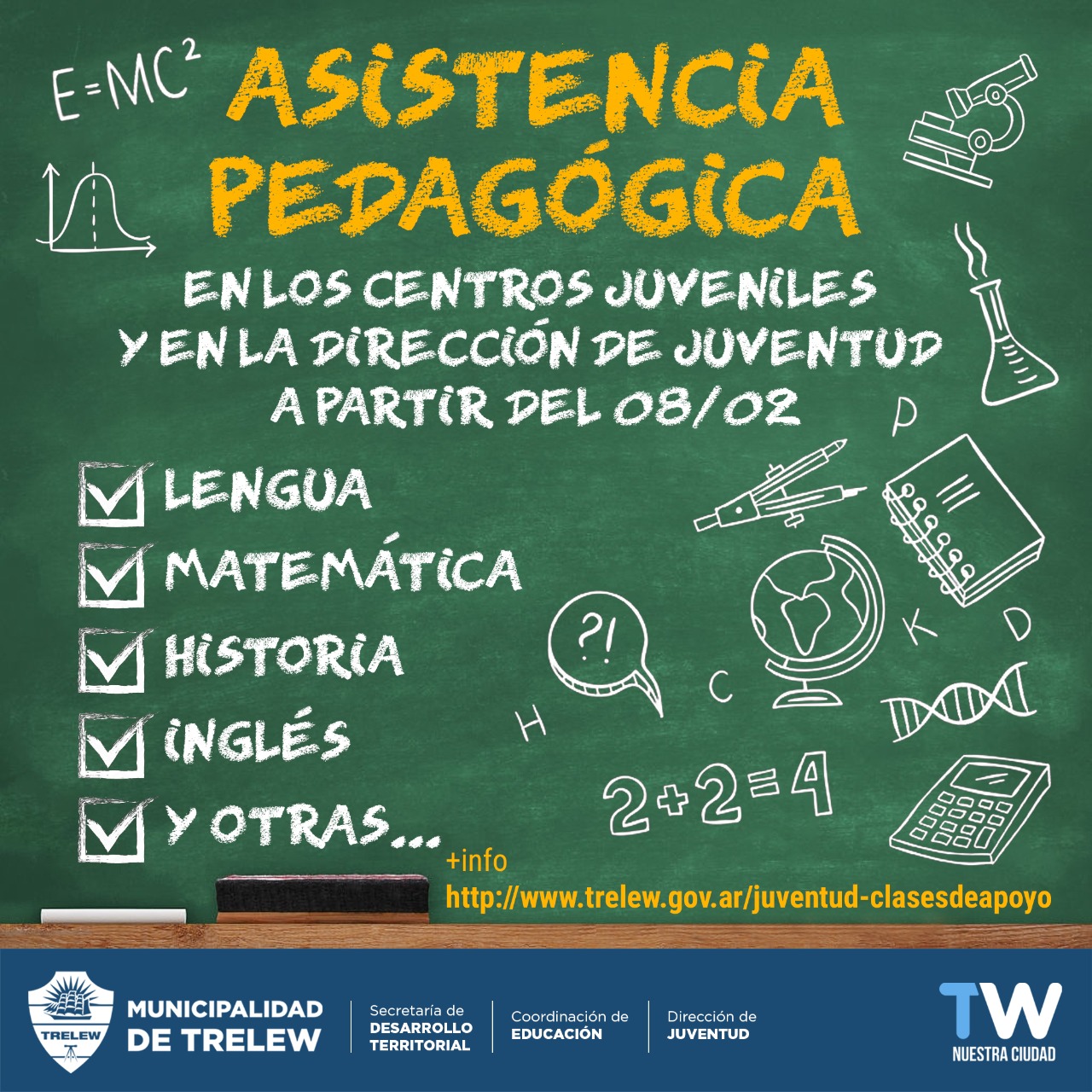Trelew: comenzó el programa municipal de asistencia pedagógica