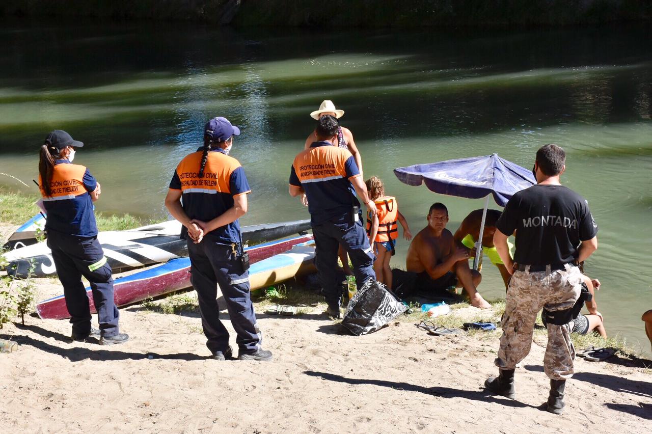 El Municipio continúa con los operativos de prevención a orillas del Río Chubut