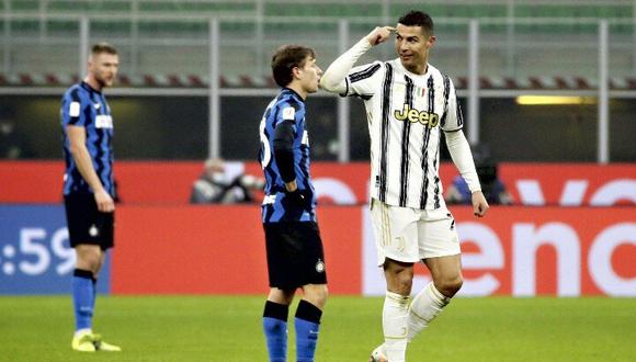 Juventus, con doblete de Cristiano, le ganó a Inter, pese al gol de Lautaro Martínez