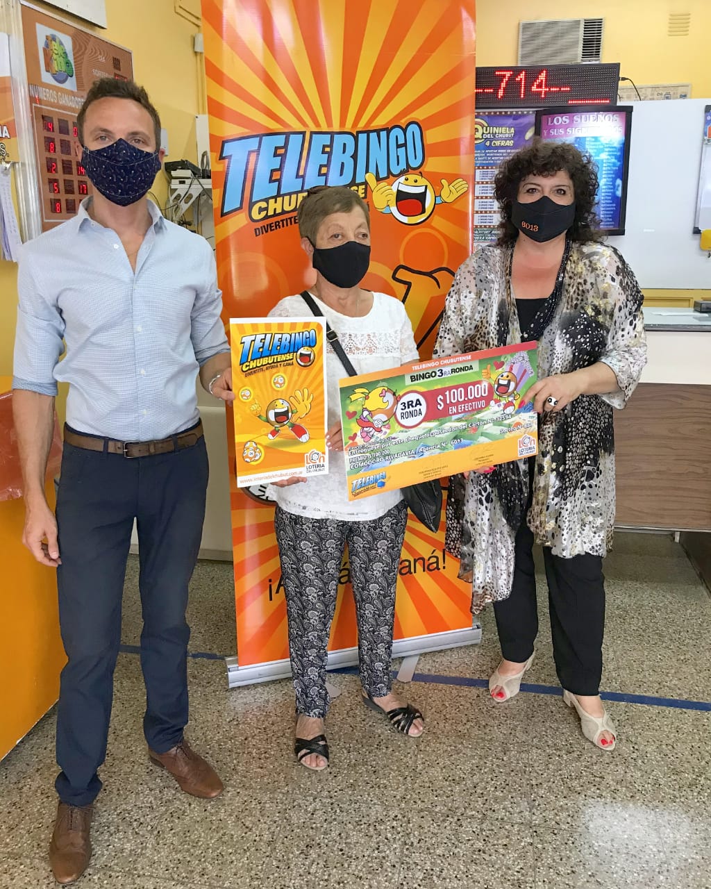 Una vecina de Comodoro Rivadavia se quedó con $ 100.000 del último sorteo del Telebingo Chubutense