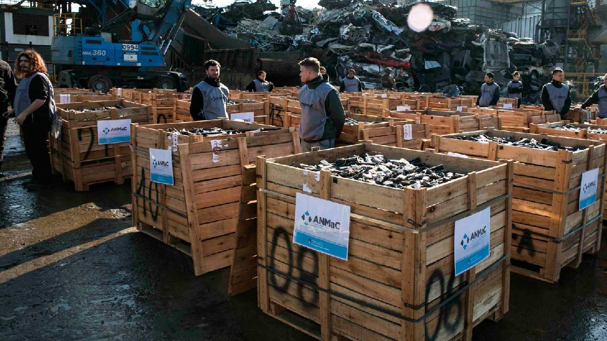 La justicia y ANMaC destruyeron 20 toneladas de armas durante la pandemia y fortalecerán desarme civil