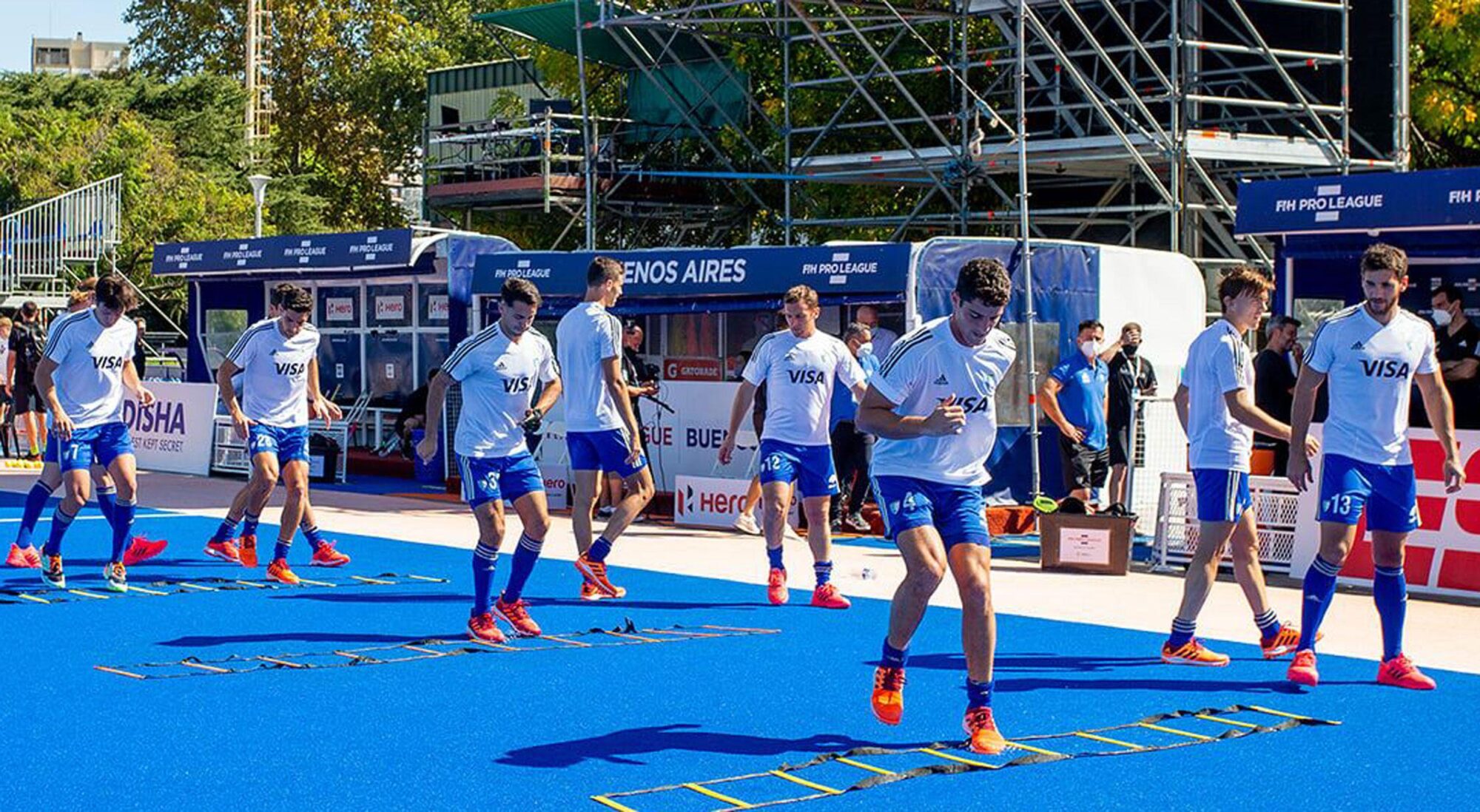 Los Leones enfrentan a India en el Cenard por la Pro League de hockey sobre césped