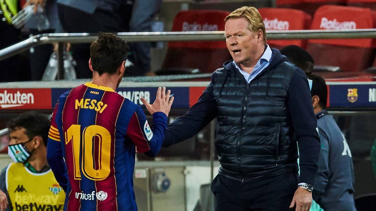 Koeman: “Intentamos hacer lo máximo para que Messi se quede”