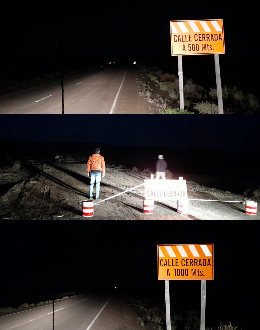 La ruta interbalnearia que une Rawson y Puerto Madryn fue cortada por la gran acumulación de agua tras las intensas lluvias