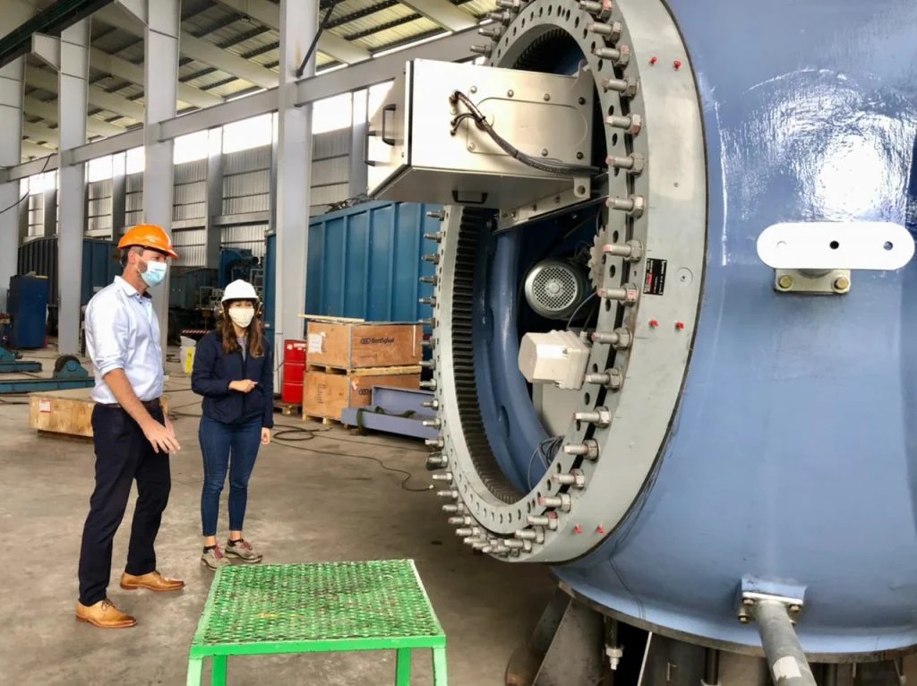 Una empresa de Mar del Plata ensambló un aerogenerador de la firma comodorense NRG Patagonia con gran parte de producción nacional