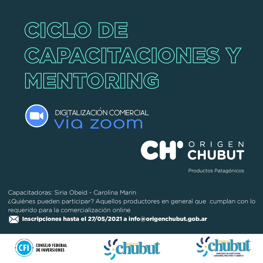 Origen Chubut: Provincia convoca al ciclo de asesoramiento sobre Digitalización Comercial