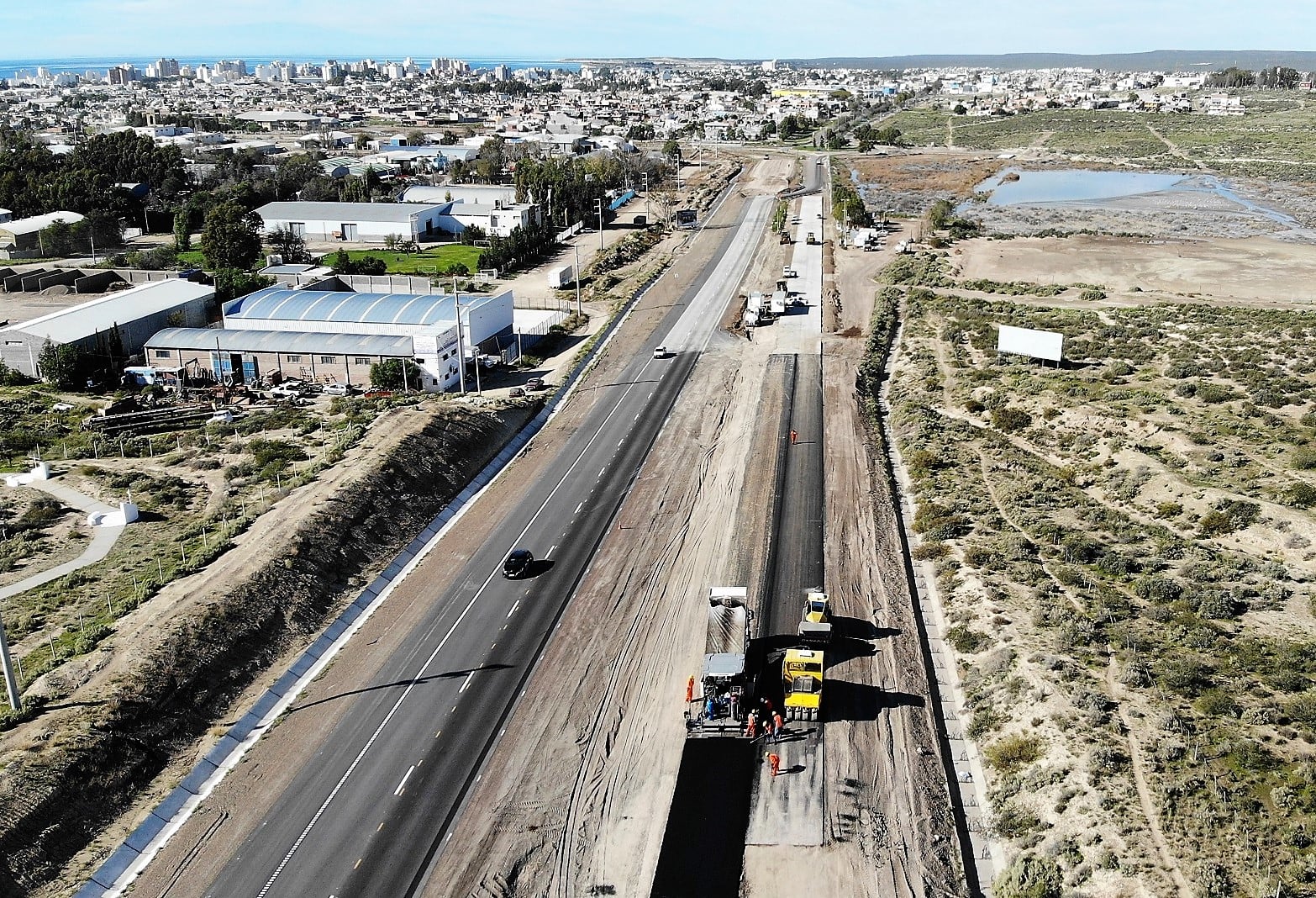 El jueves quedará inaugurado el nuevo acceso sur de la Doble Trocha en Puerto Madryn