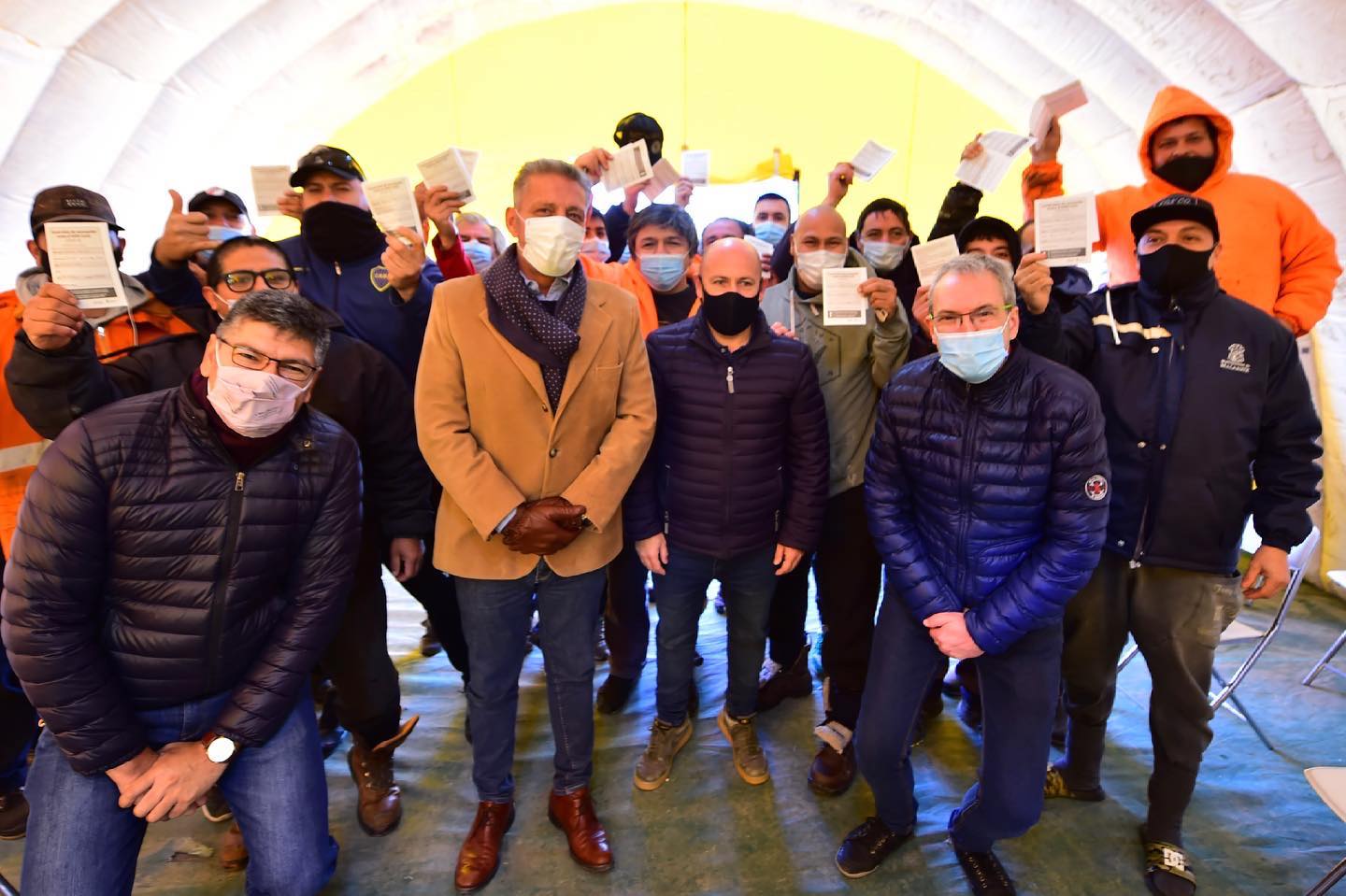 Vacunaron en Chubut a 528 tripulantes de las embarcaciones amarradas y en rada en el Muelle Almirante Storni