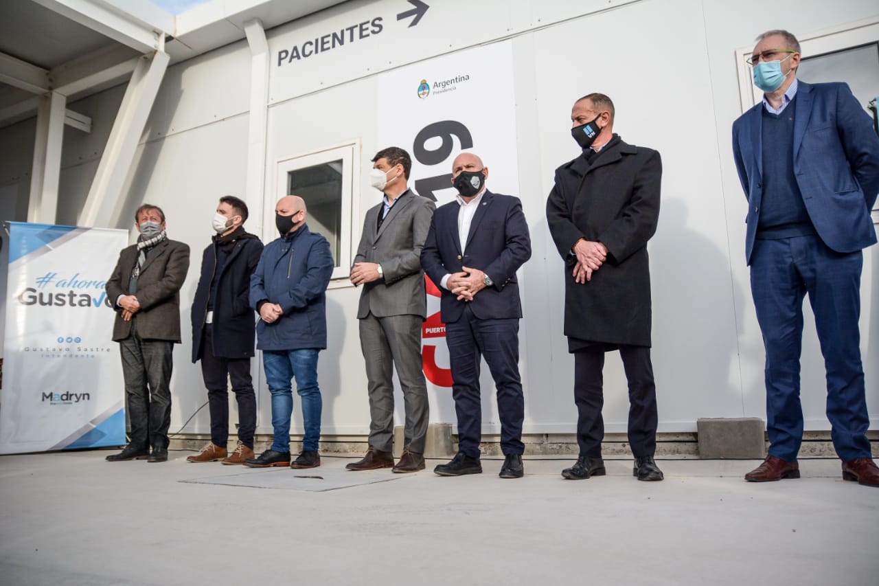 El Hospital Modular de Madryn quedó inaugurado oficialmente y Nación anunció que donará una ambulancia