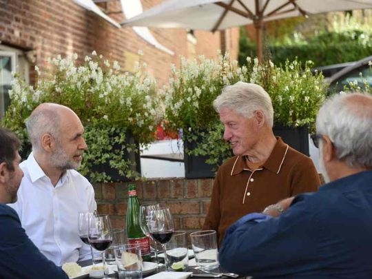 Rodríguez Larreta se reunió con Bill Clinton como parte de su gira por Estados Unidos