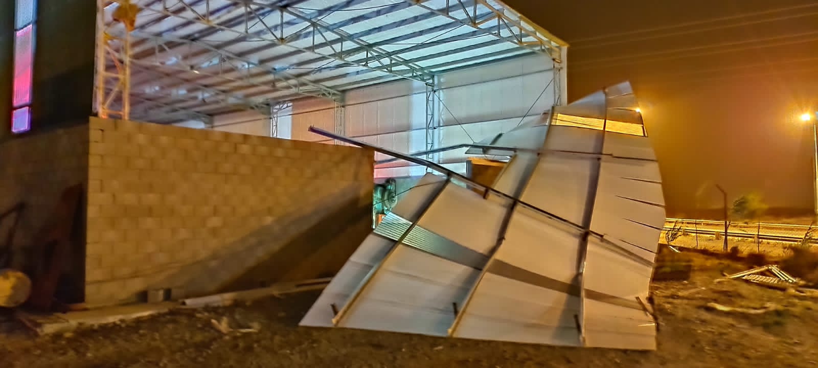 Los Bomberos de Rawson tuvieron siete intervenciones por el temporal de viento