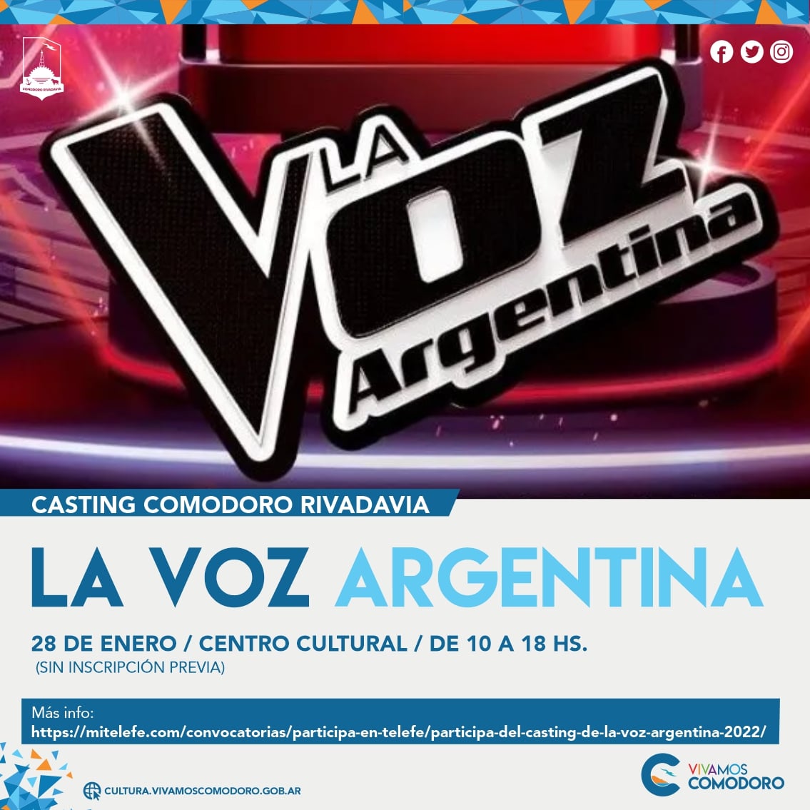 “La Voz Argentina”: Comodoro lanza descuentos en hoteles, bares, cervecerías y comercios para participantes del certamen más importante del país