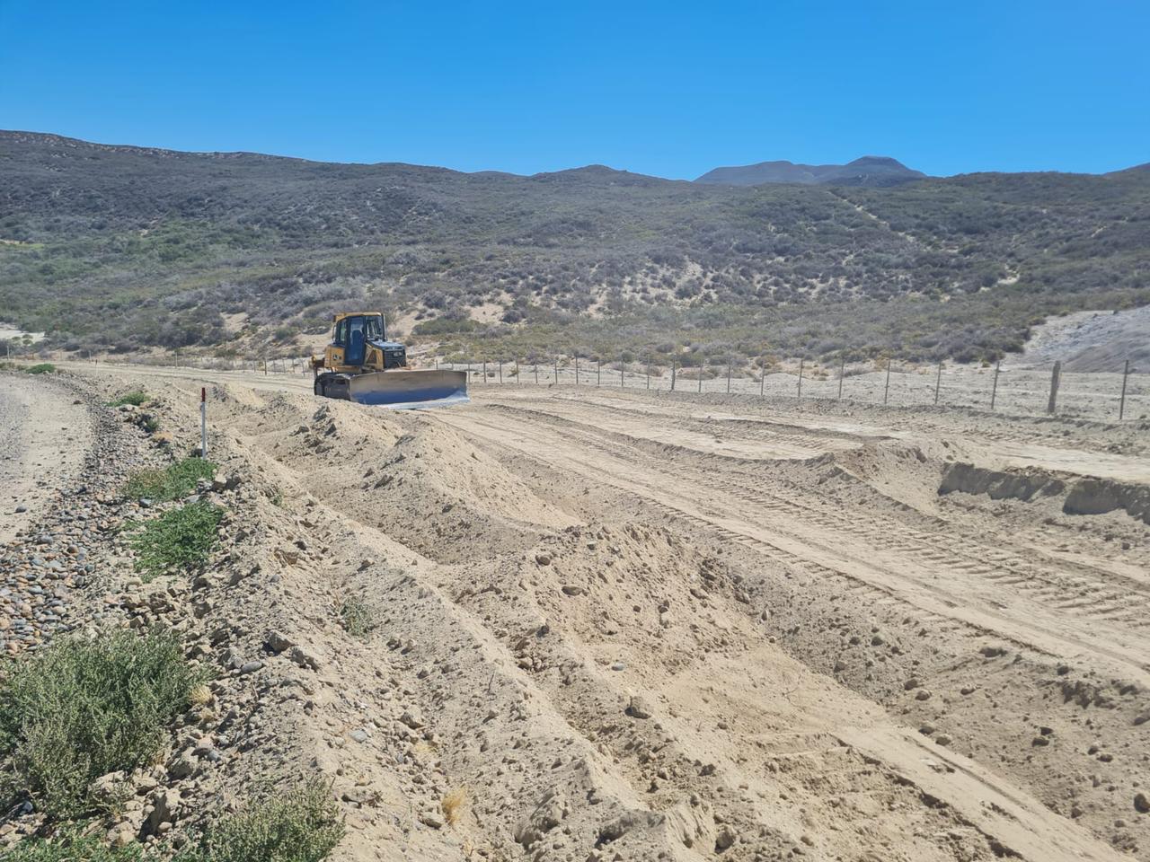 Provincia repara tramos de la Ruta Provincial Nº 1 en cercanías de Comodoro Rivadavia