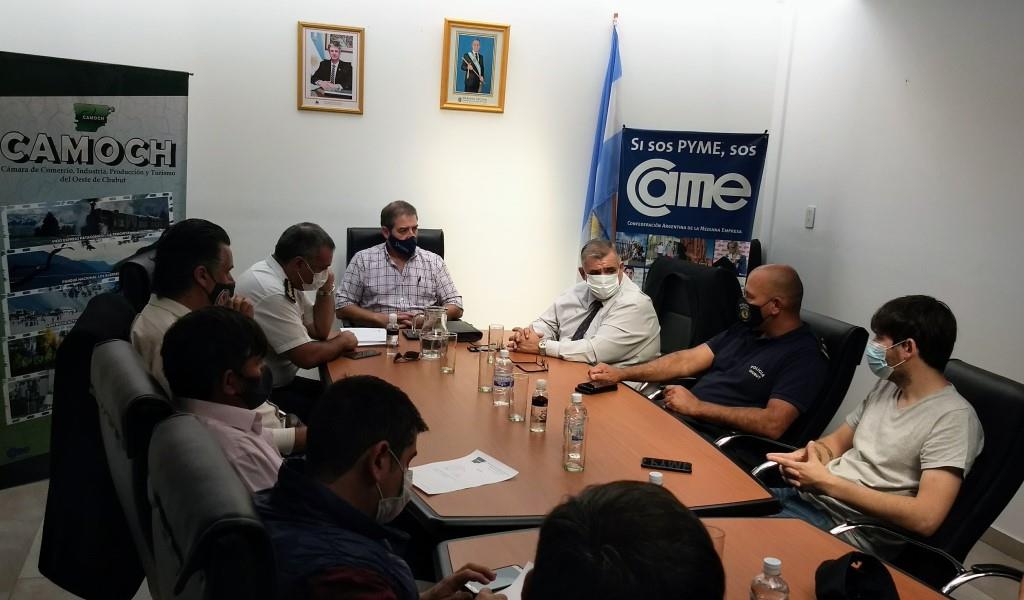 Esquel: Das Neves y la Cámara de Comercio coordinan acciones en materia de seguridad