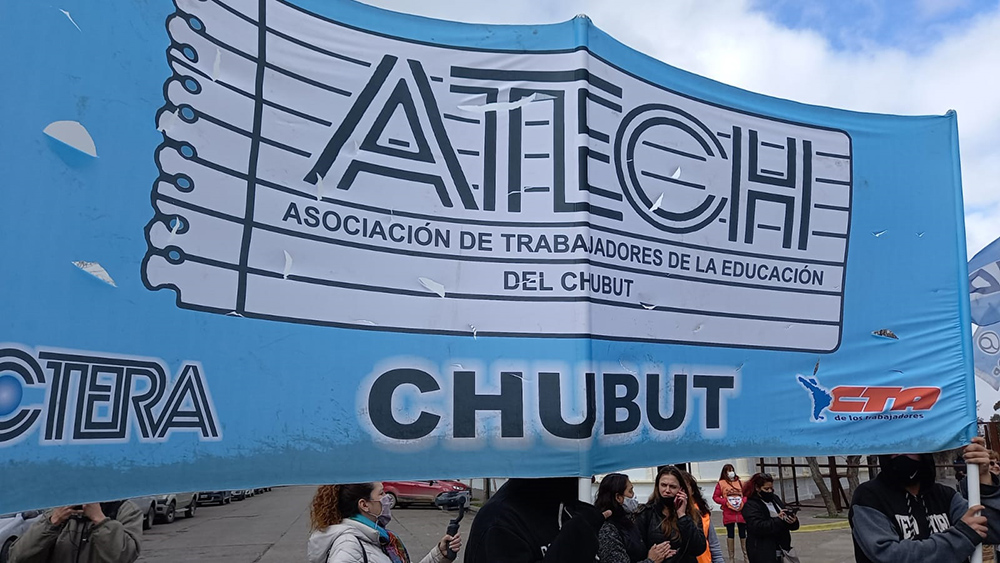 Para la Atech, la adhesión al paro alcanzó un promedio del 60% en todo Chubut