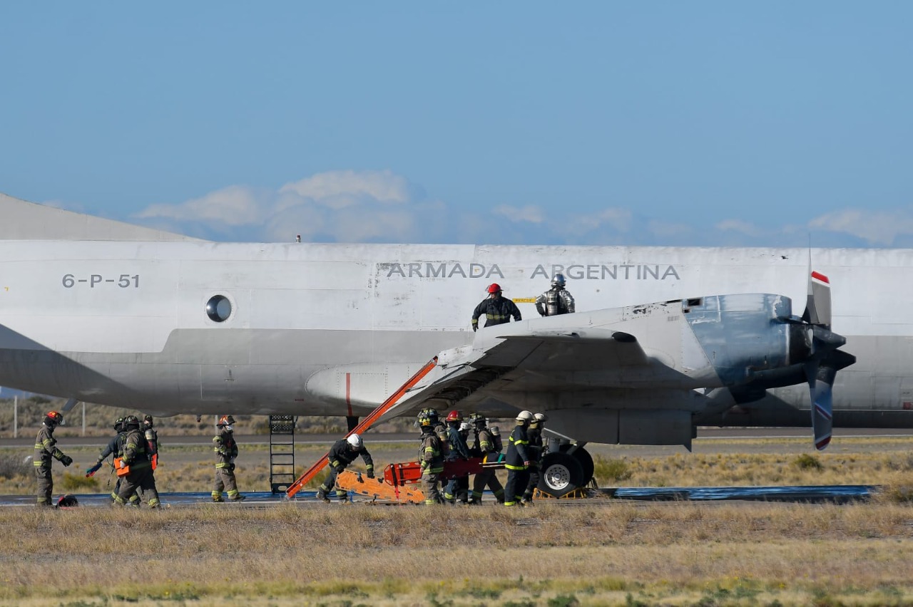 Trelew: Con más de 200 actores y la participación de todas las fuerzas, se realizó un simulacro de accidente aéreo