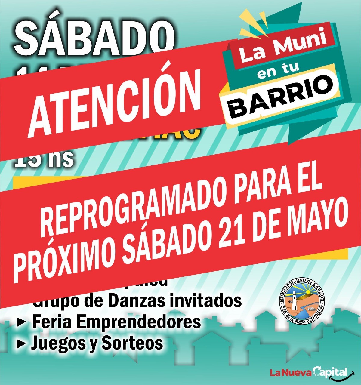 Por cuestiones climáticas, “La Muni en tu Barrio” en el ex IAC se posterga para el 21 de mayo