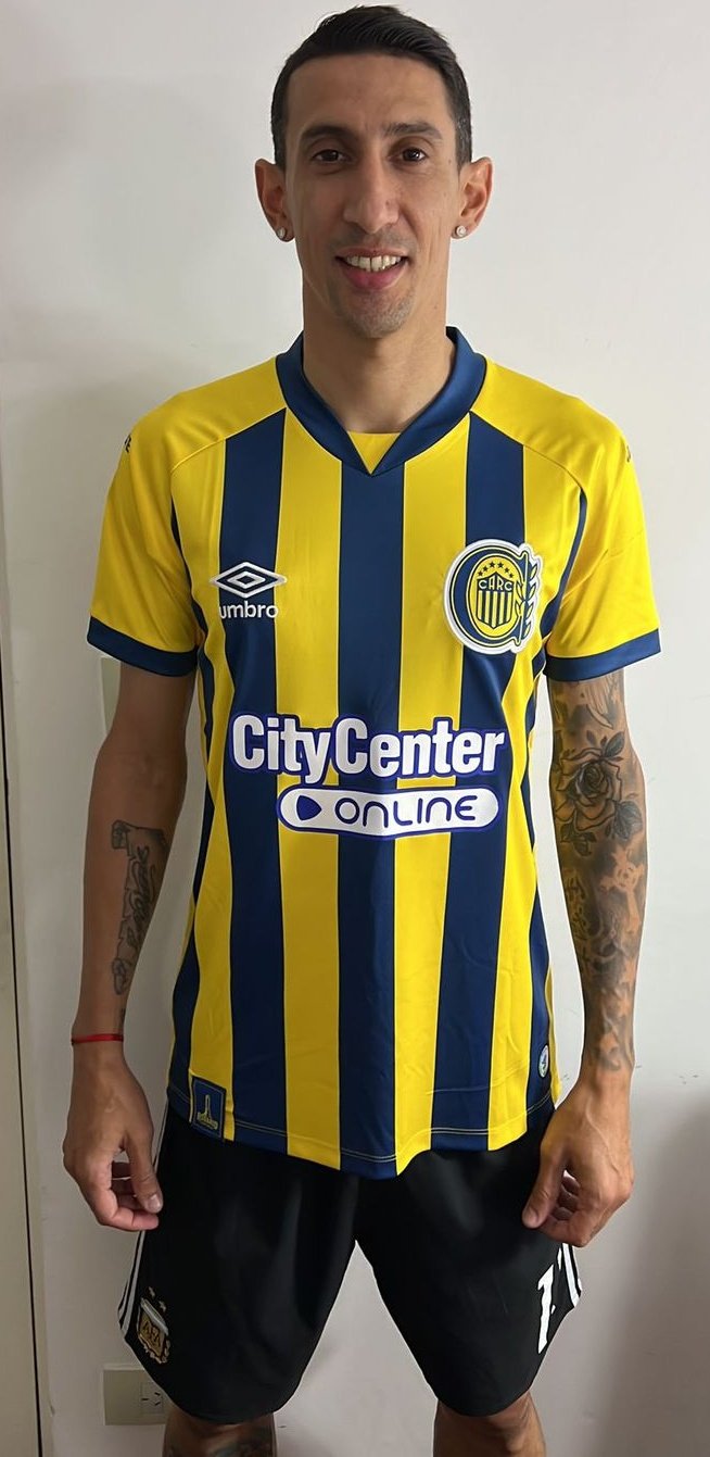 Di María posó con la camiseta de Rosario Central e ilusiona a los hinchas “Canallas”