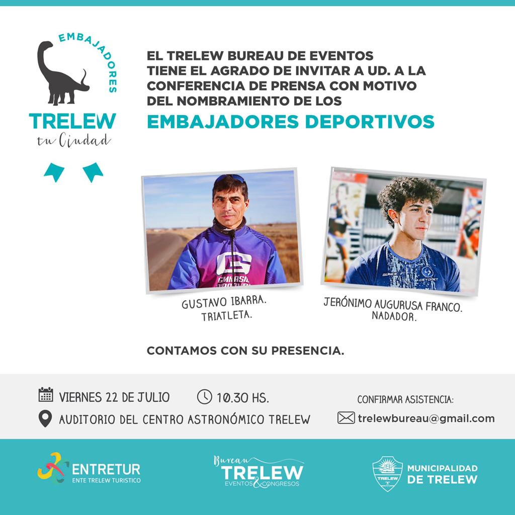 Trelew: Dos deportistas se suman como embajadores de la ciudad