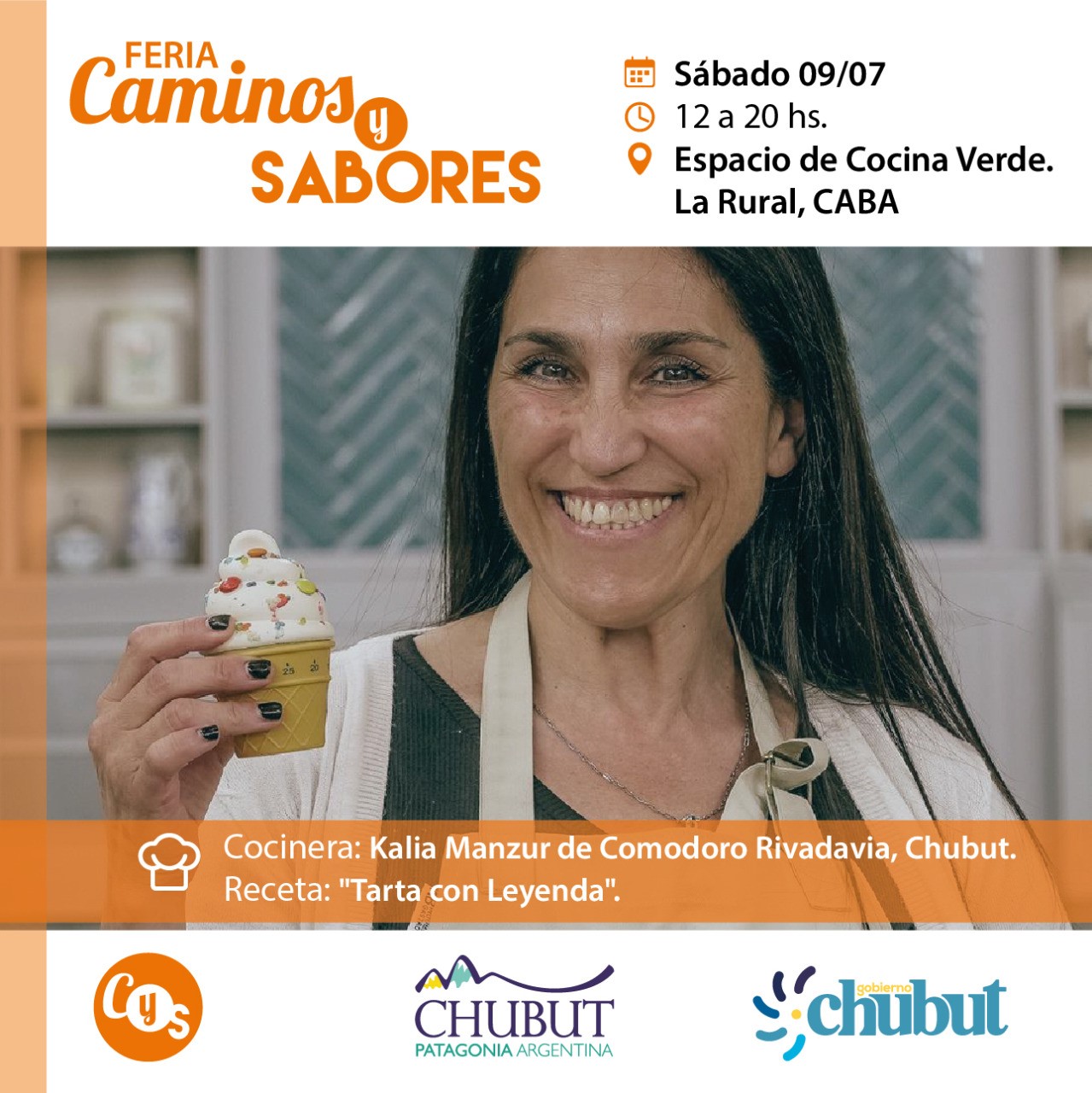 Chubut participará en una nueva edición de la Feria “Caminos y Sabores” en Buenos Aires con la presencia de la comodorense Kalia Manzur
