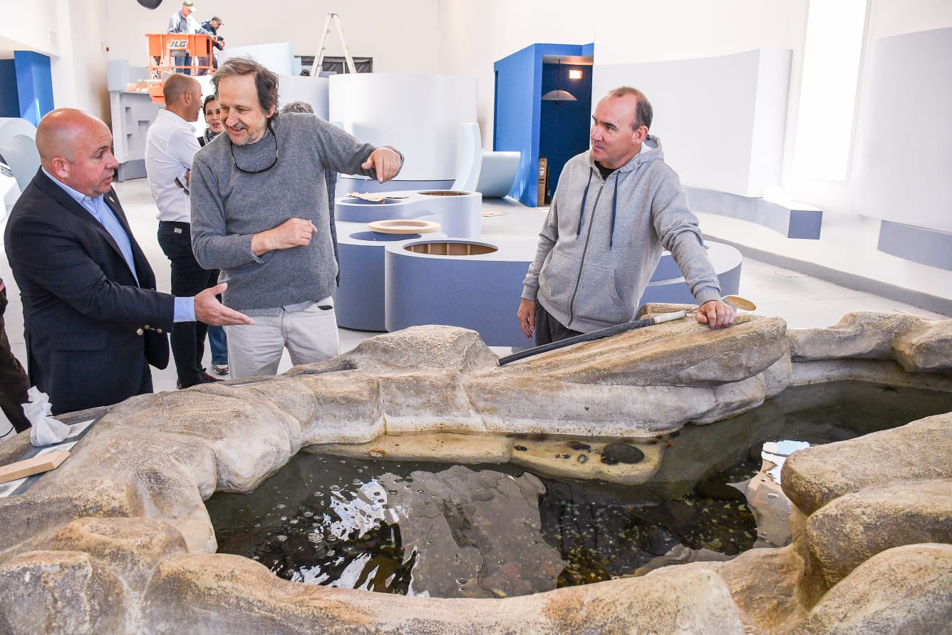 Sastre supervisó las obras de remodelación del Ecocentro Pampa Azul y dijo que “estamos optimizando un espacio emblemático para Puerto Madryn”