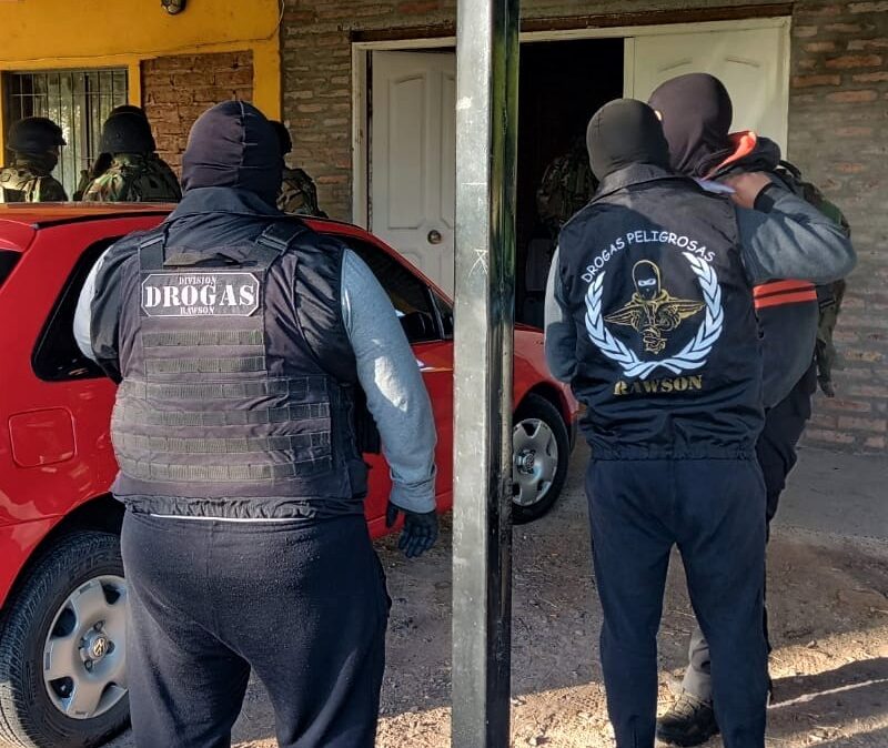 Realizaron importantes procedimientos en los que se desarticularon sitios de ventas de drogas en Trelew y Rawson