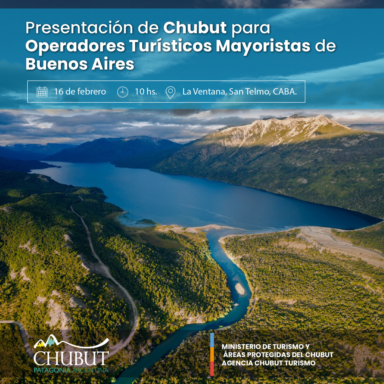Chubut presentará sus atractivos turísticos destinado a operadores mayoristas de Buenos Aires