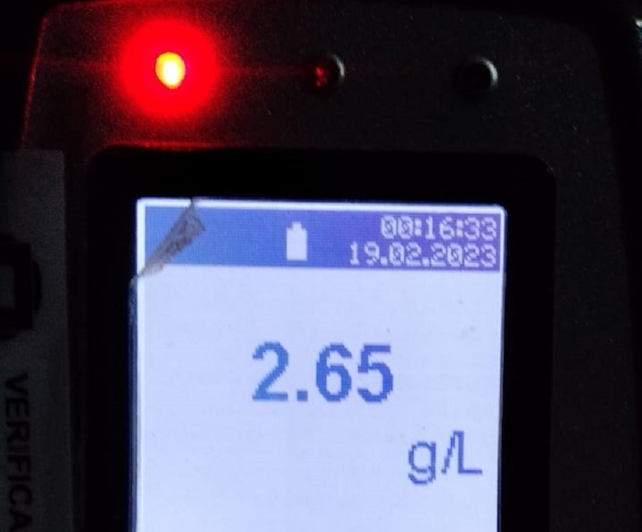 Inconsciencia al volante: Viajaba de Gaiman a Trelew con 2.65 de alcohol en sangre y realizando maniobras peligrosas