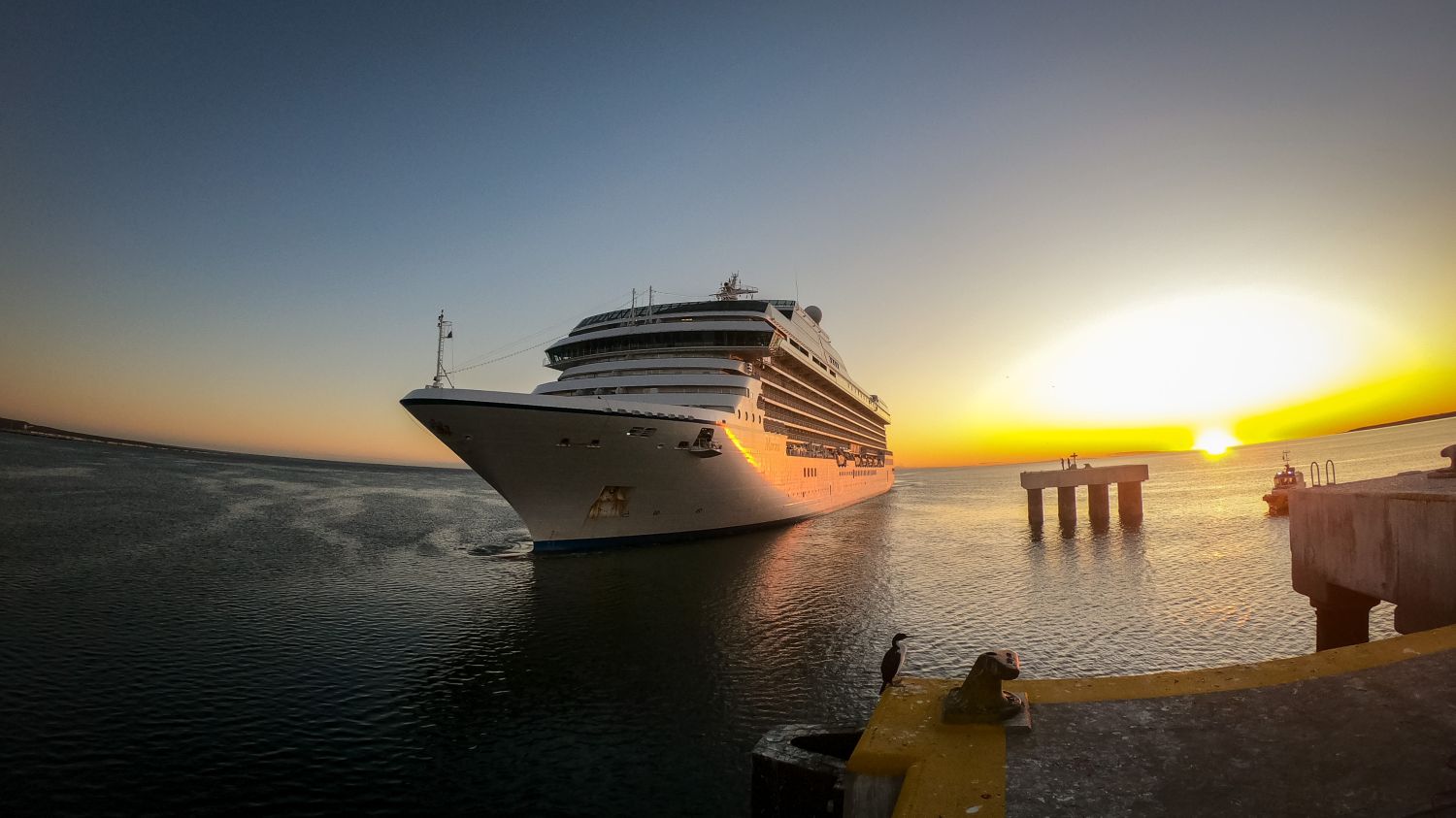 El buque Marina arribó a Puerto Madryn en su última visita de la temporada y con más de 1.100 pasajeros
