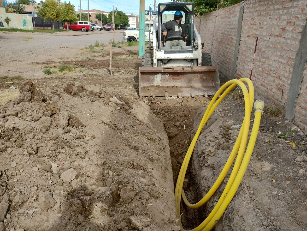 Trelew: El municipio ejecuta nueva obra de tendido de red de gas natural en el barrio Sarmiento