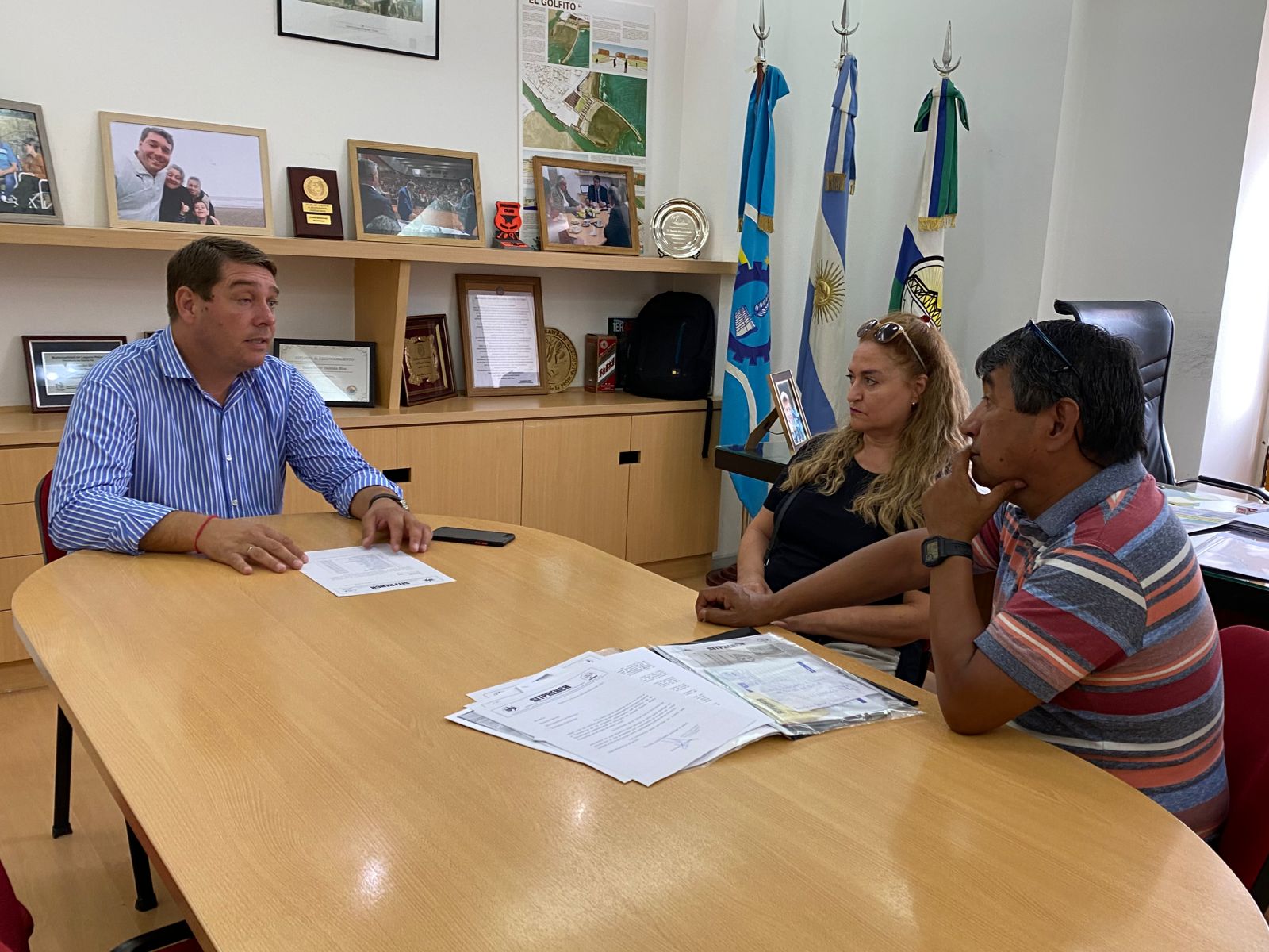 Biss se reunió con integrantes del Sindicato de Trabajadores de Prensa del Chubut con el objetivo de avanzar en la construcción de un terreno en Playa Unión