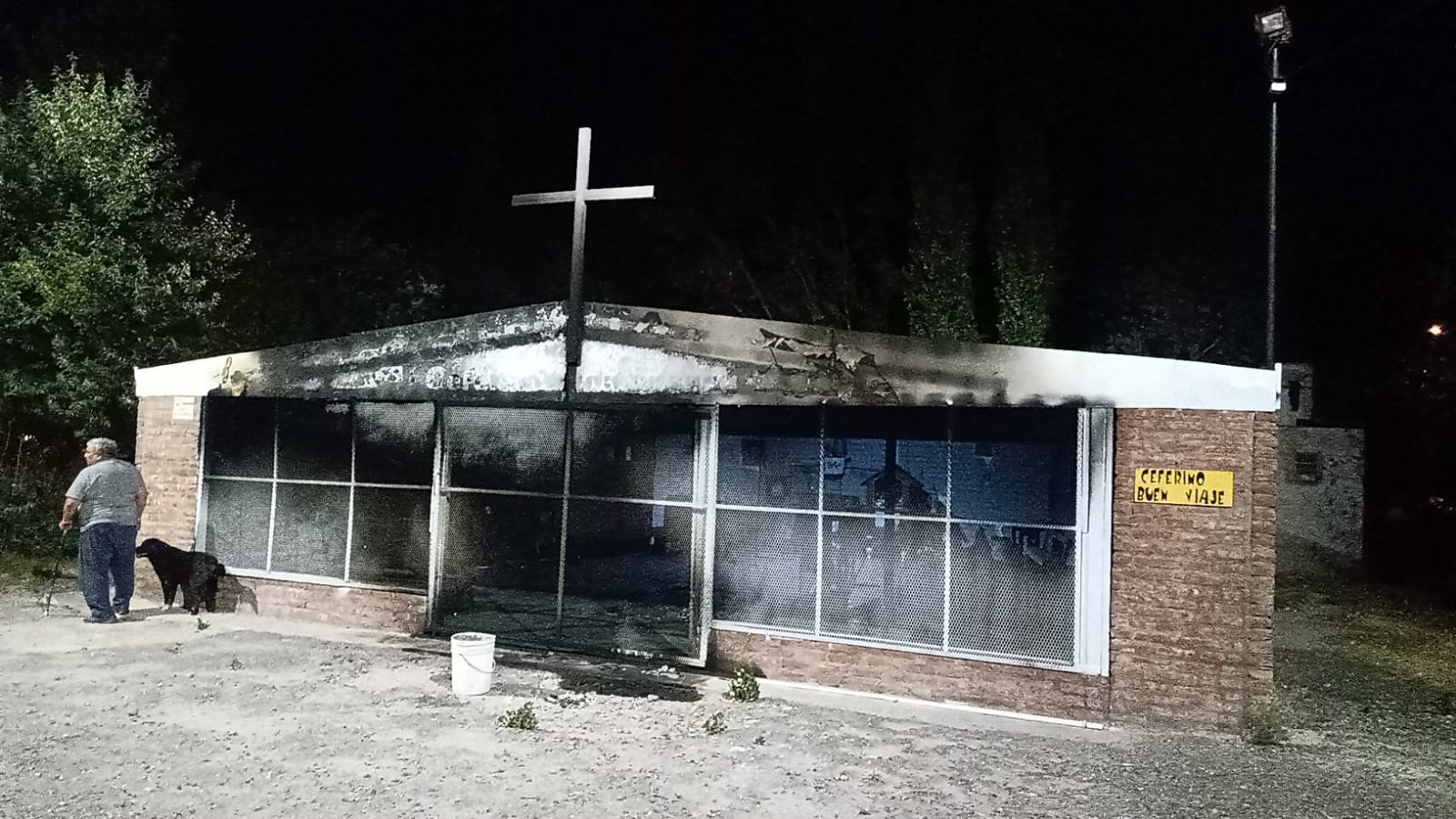 Vandalismo extremo: Prendieron fuego el santuario de Ceferino Namuncurá en Trelew