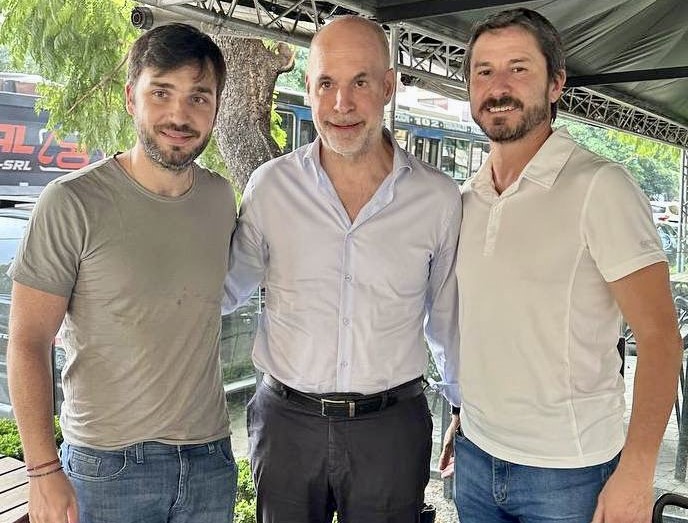 Tras el triunfo, Merino fue recibido por Rodríguez Larreta y Bullrich y recibió “total apoyo” de ambos presidenciables para el 16 de abril