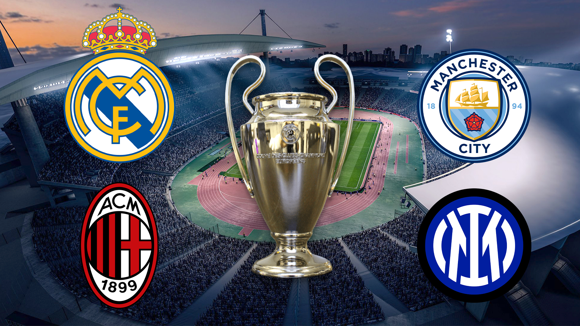 Real Madrid-Manchester City y el clásico de la madonnina Inter-Milan son las semifinales de Champions League
