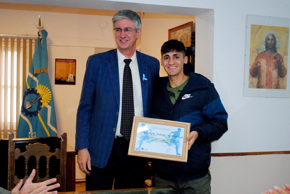 Ongarato se reunió con Coco Muñoz y destacó su logro deportivo y el de su entrenador