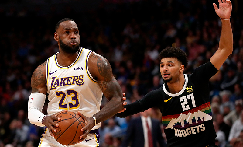 Los Angeles Lakers visita a Denver Nuggets en el primer cruce de la serie final del Oeste de la NBA