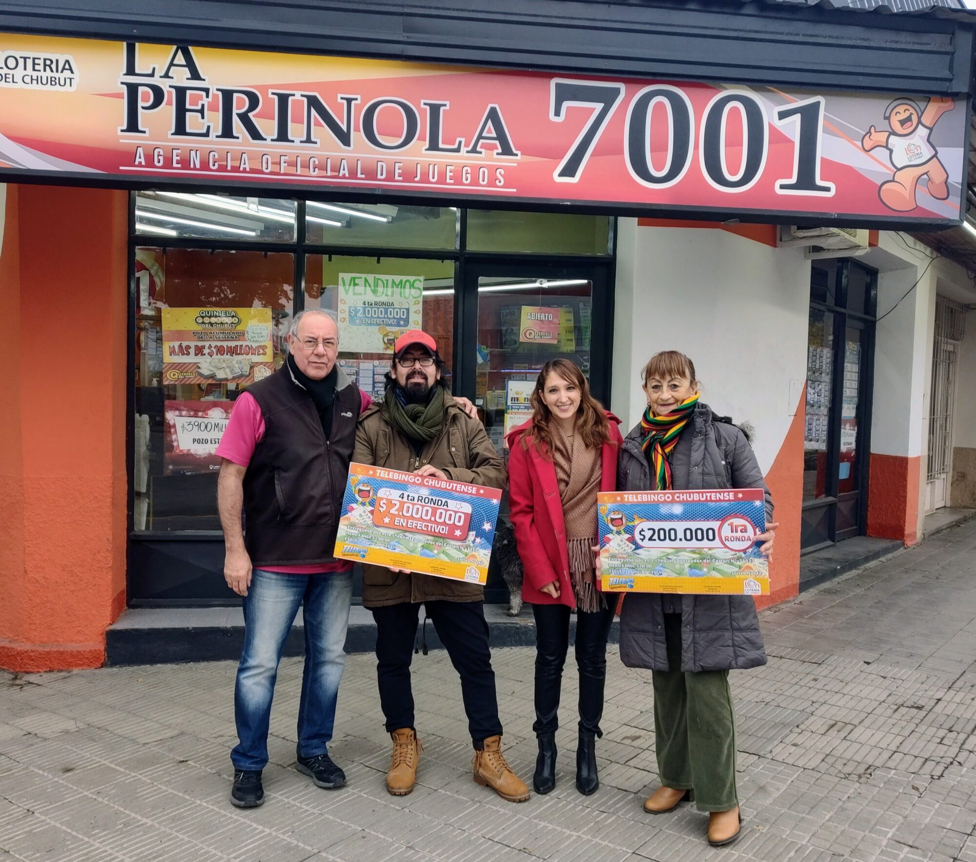 Lotería del Chubut premió por más de $ 2 millones a vecinos de Esquel