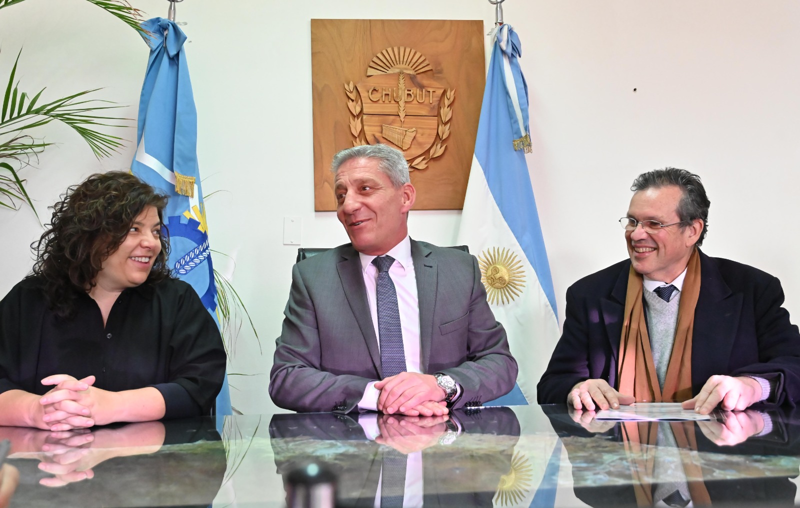 Arcioni recibió a los ministros de Salud y de Cultura de la Nación, Carla Vizzotti y Tristán Bauer