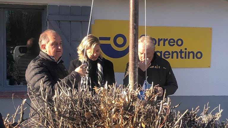 Mongilardi agradeció a las autoridades del Correo Argentino por la reinauguración de la sucursal de Alto Río Senguer