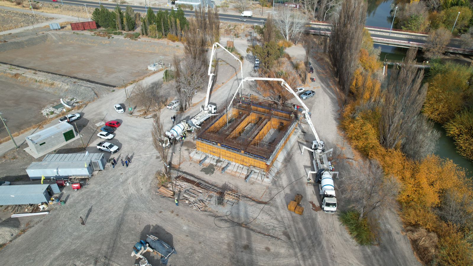 Avanza en la ampliación de la Planta N° 1 de Trelew que permitirá agilizar el proceso de potabilización del agua frente a condiciones de turbidez del Río Chubut