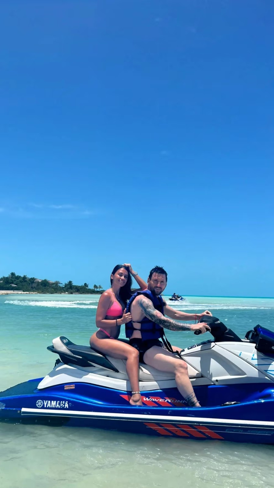 Lionel Messi y Antonela Roccuzzo se encuentran disfrutando de sus vacaciones en Bahamas