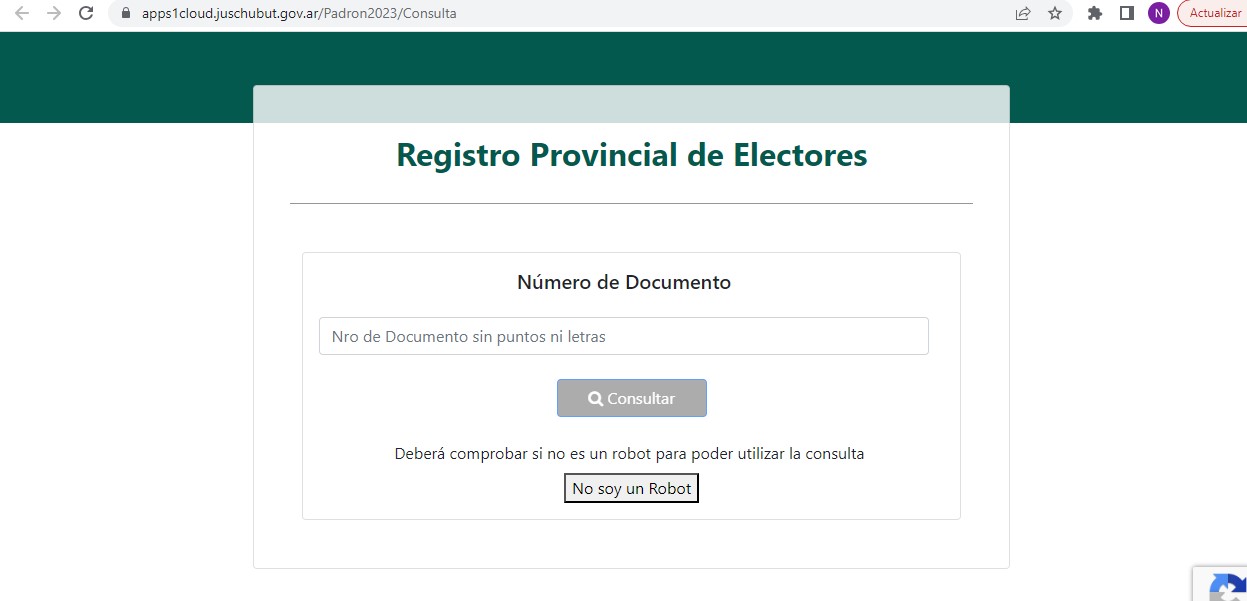 Dónde voto: Consultá el padrón electoral para las elecciones en Chubut