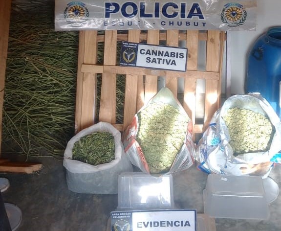 Corcovado: En operativo antidrogas, la Policía del Chubut secuestró sustancias prohibidas equivalentes a 10 millones de pesos