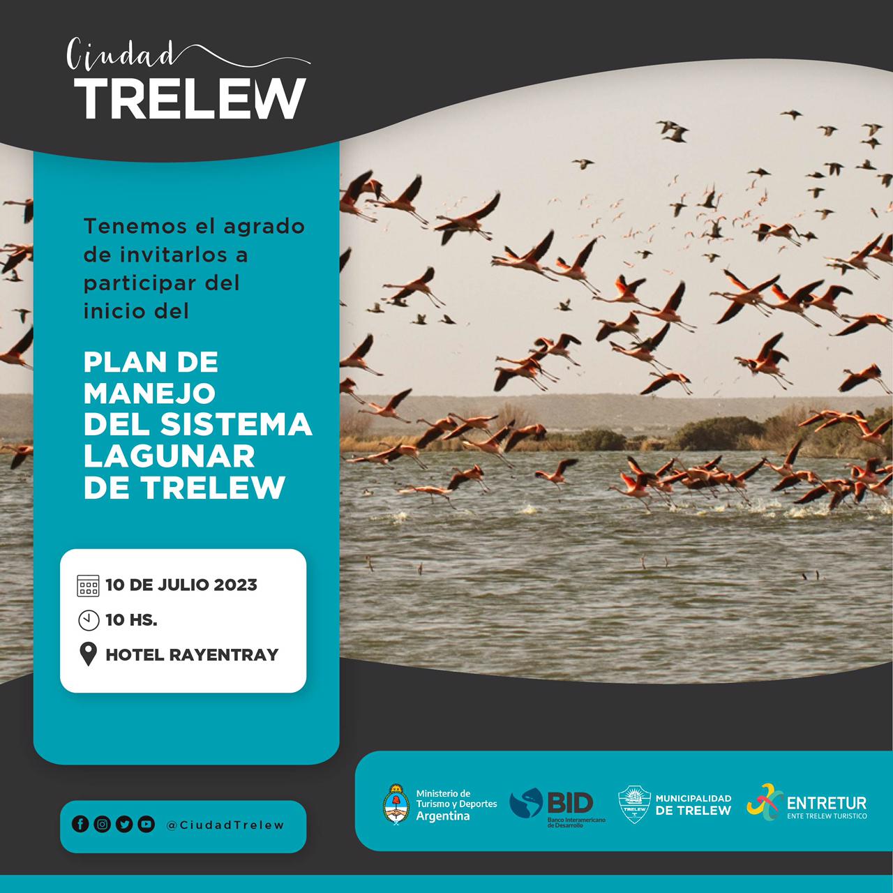 Trelew: El EnTreTur y la Coordinación de Turismo presentan el inicio del Plan de Manejo del Sistema Lagunar
