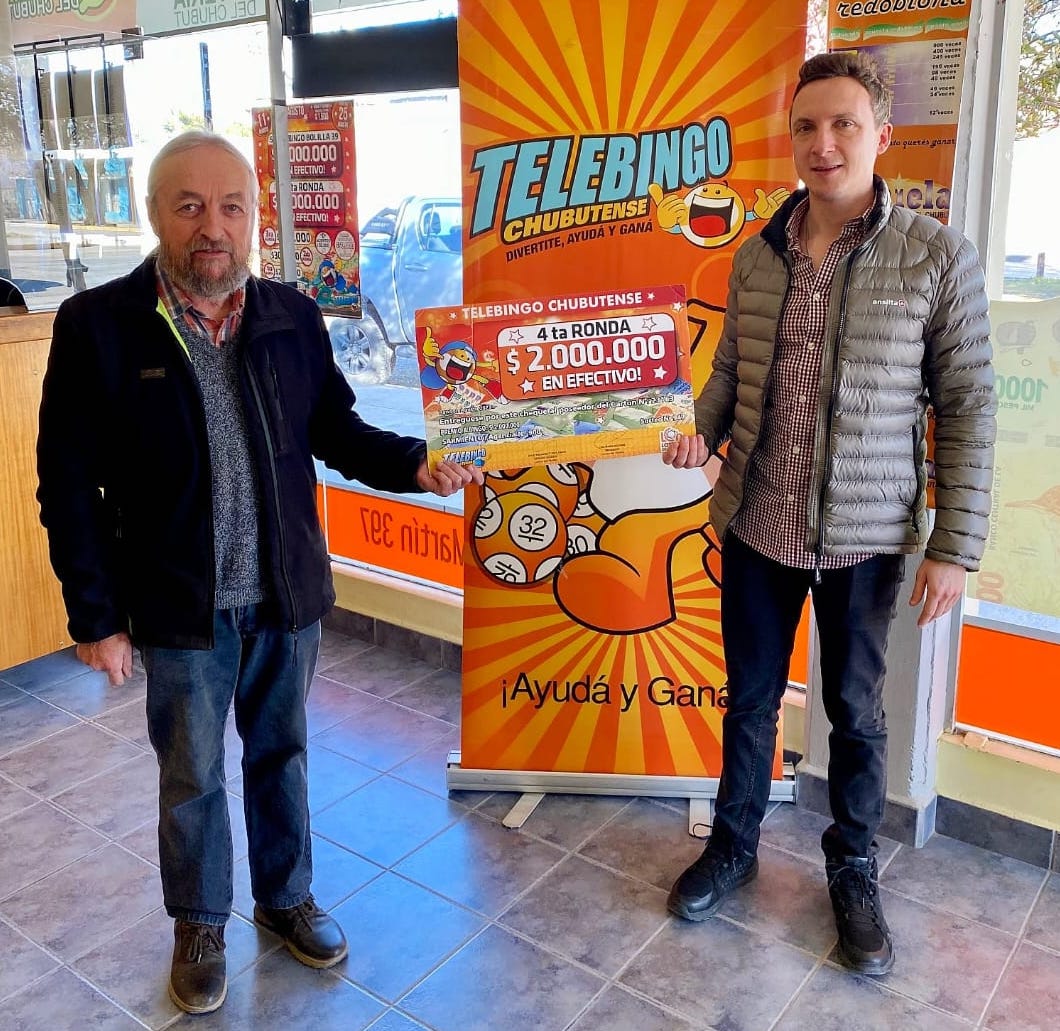 Lotería del Chubut premió a dos ganadores del Telebingo Chubutense con $ 4 millones