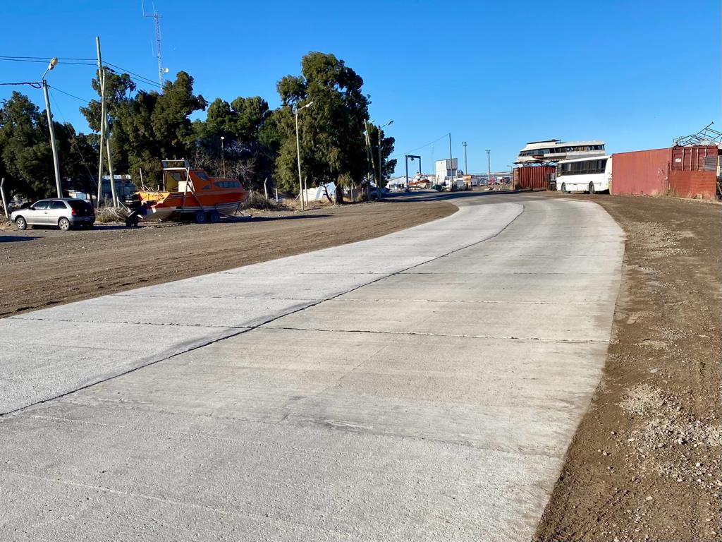La Municipalidad dejó habilitada la curva del Puerto de Rawson